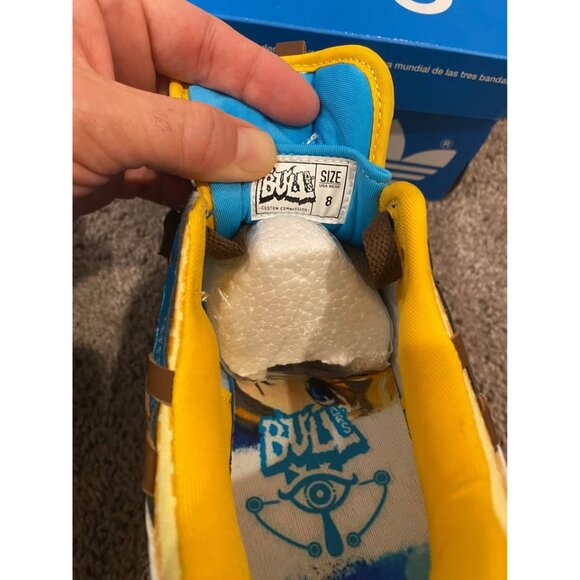 Zelda Bull Airs Size 8 Breath Of The Wild Exclusive And Rear Custom Sneakers HTF main image 3